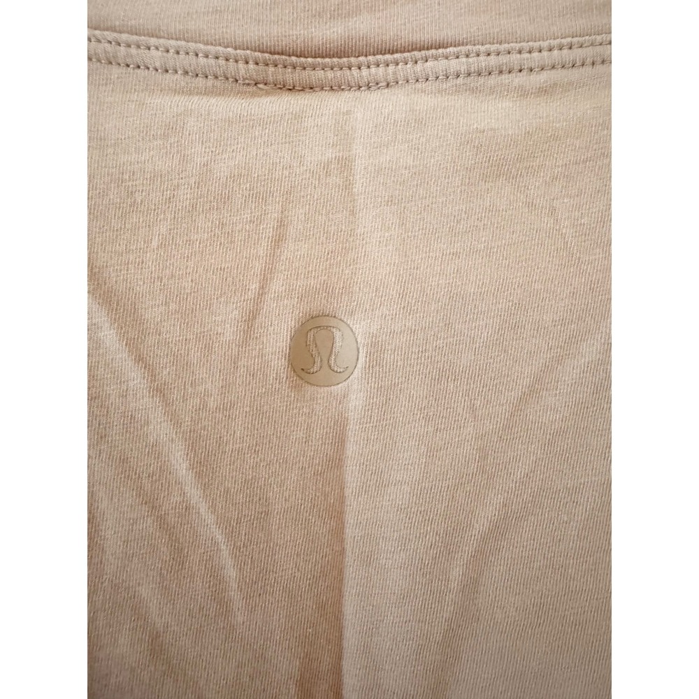 Lululemon Cates T-Shirt Copper Clay Tan Relaxed Fit Crop Top Size 4 - Picture 5 of 6